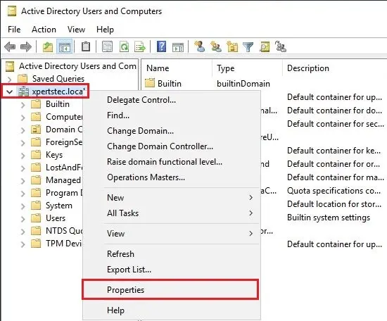 active directory users and computers