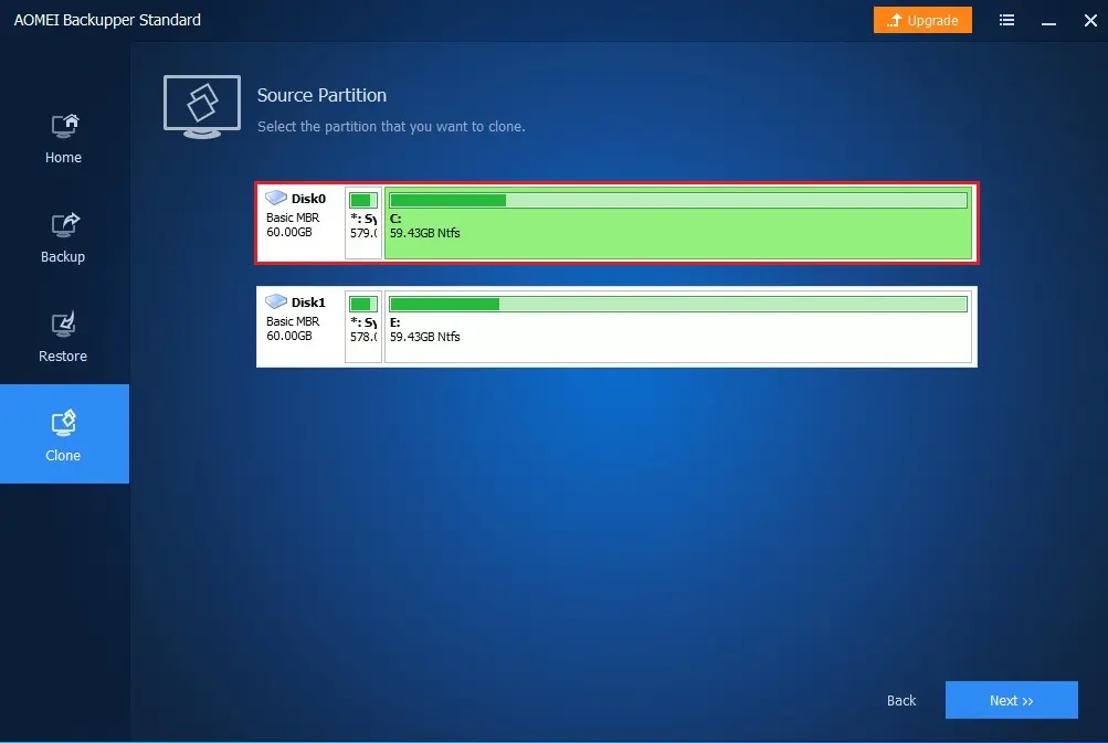 aomei backupper clone source partition