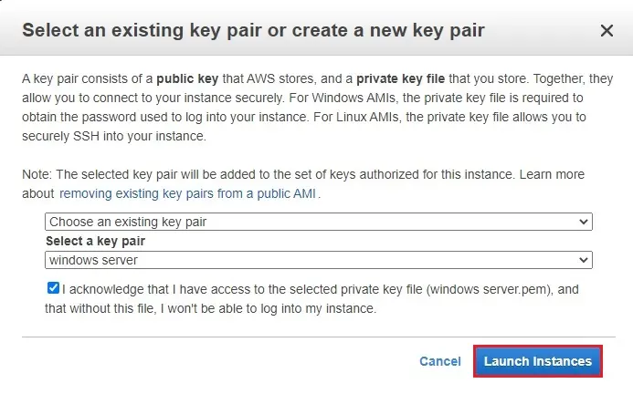 aws key pair name