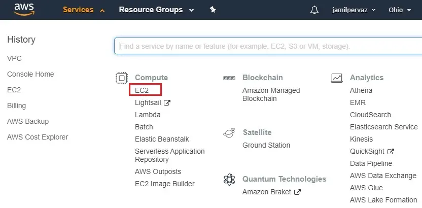 aws management console