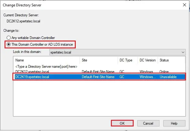 change directory server