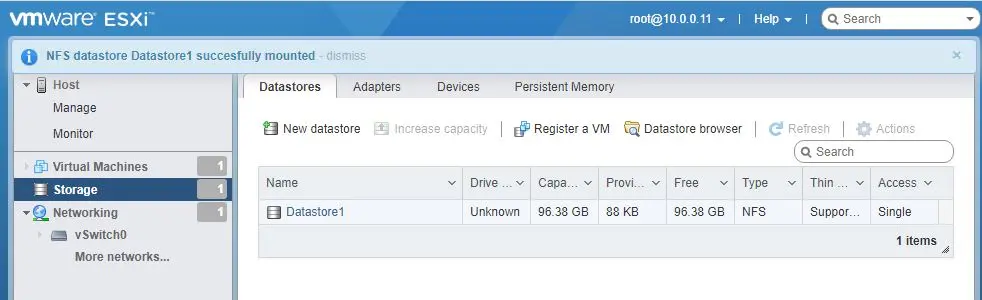 esxi host vmware esxi storage