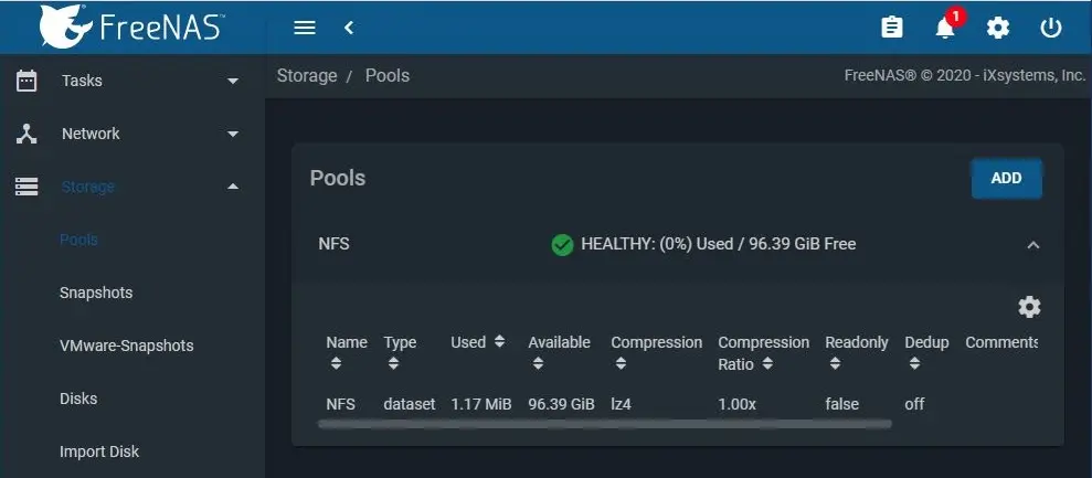 freenas storage pool