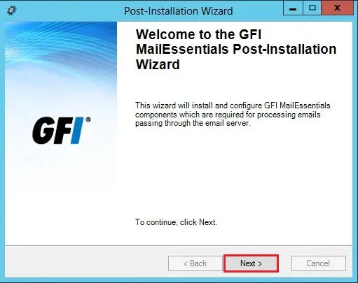 gfi post installation wizard