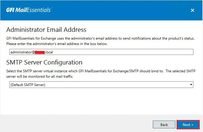 gfi smtp server configuration