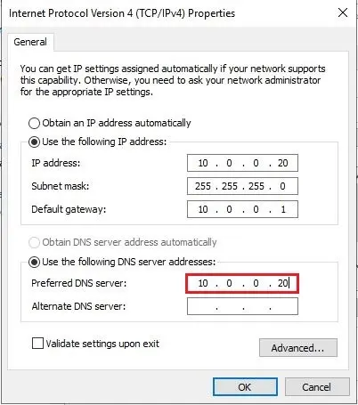 internet protocol properties