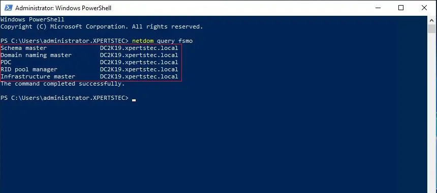 netdom query fsmo