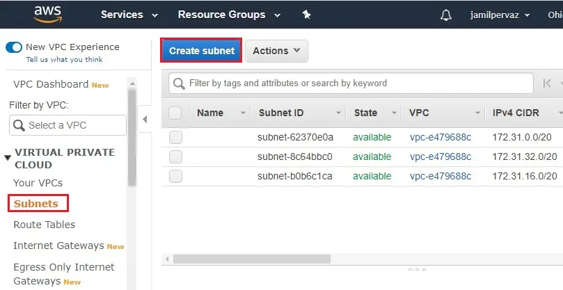 subnets aws