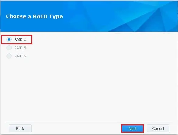 synology choose raid type