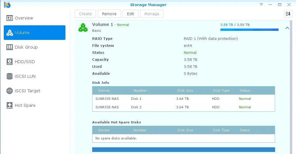 synology storage manager