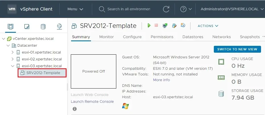 vmware vsphere client