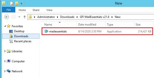 windows explorer mailessentials installer