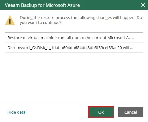 Restore/Migrate Veeam Backup for Microsoft Azure