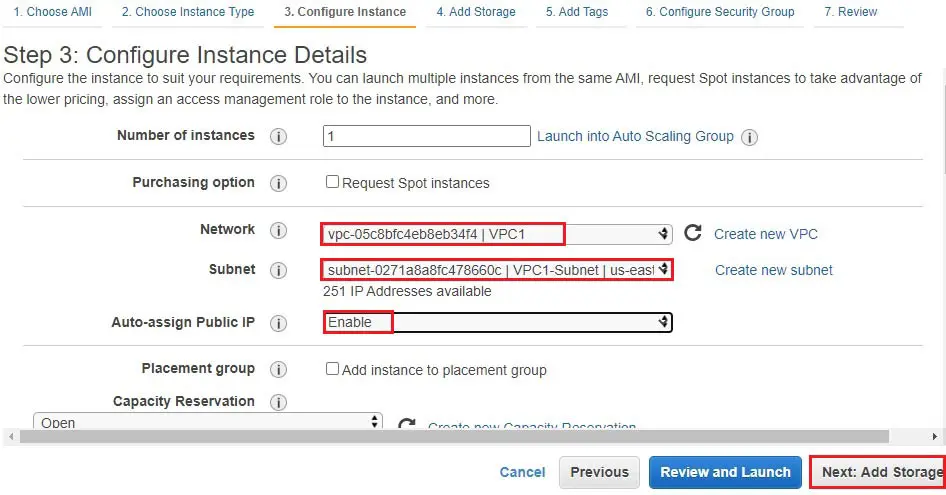 aws configure instance details