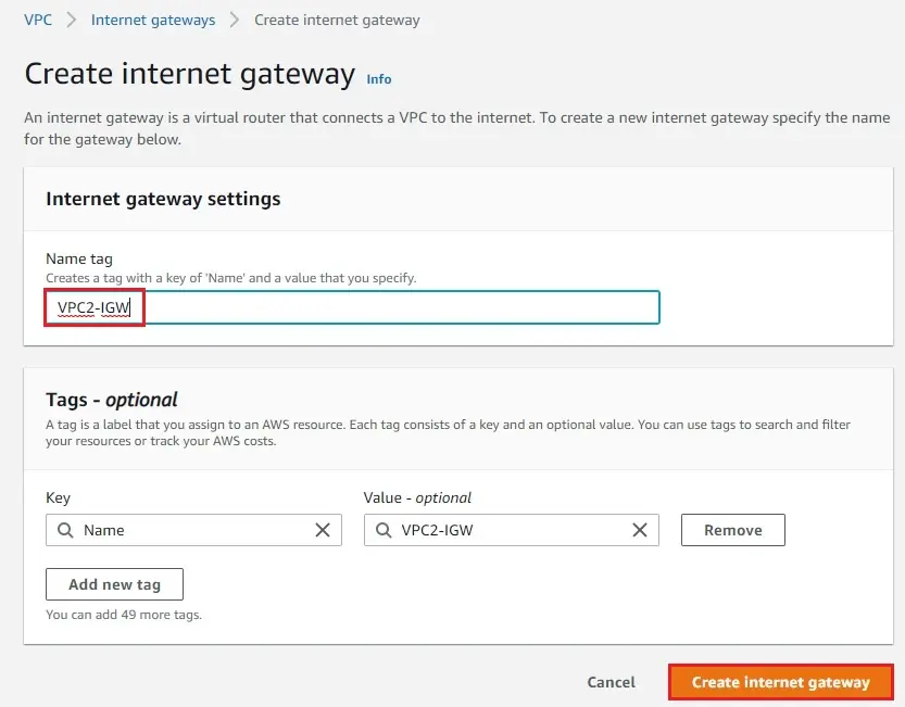 aws create internet gateway name