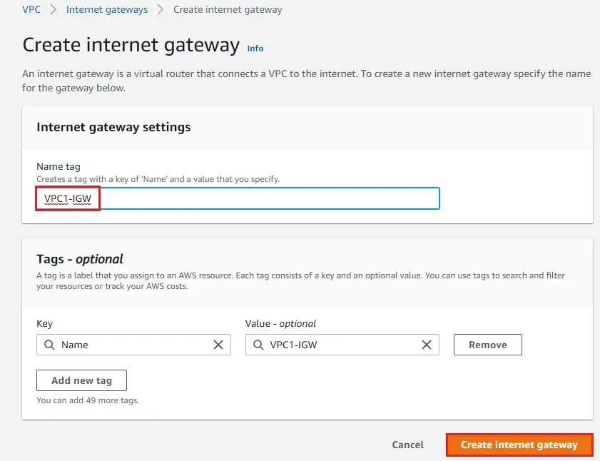 aws create internet gateway name