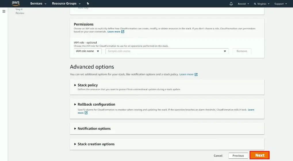 aws create stack policy