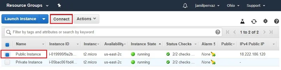 aws instance connect