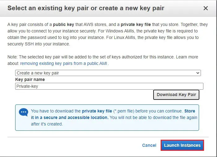 aws key pair name