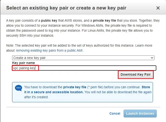 aws key pair name