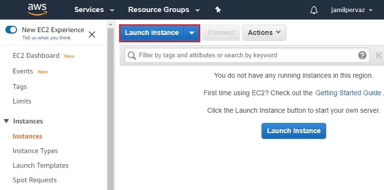 aws launch instance