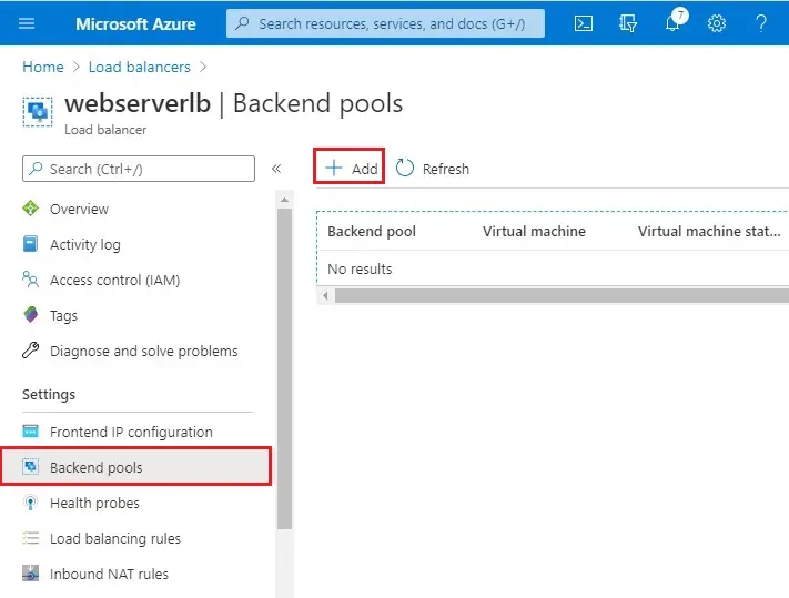 azure load balancer backend pool