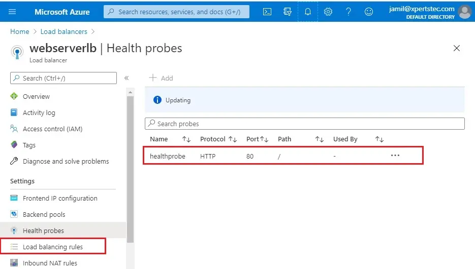 azure load balancer health probe