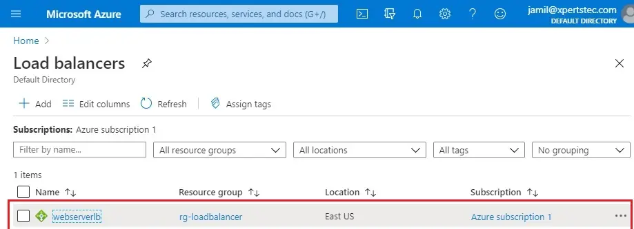 azure load balancers