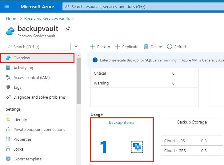 azure recovery service vault