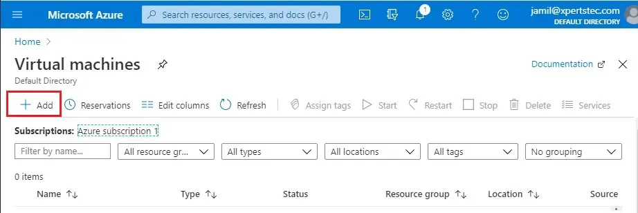 azure virtual machine