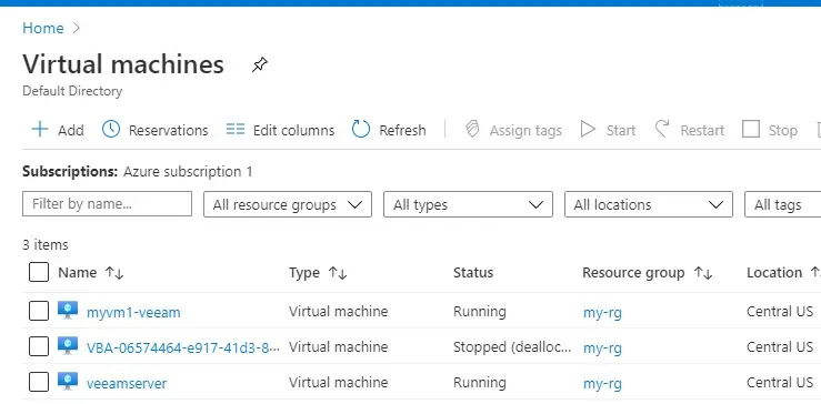 azure virtual machines