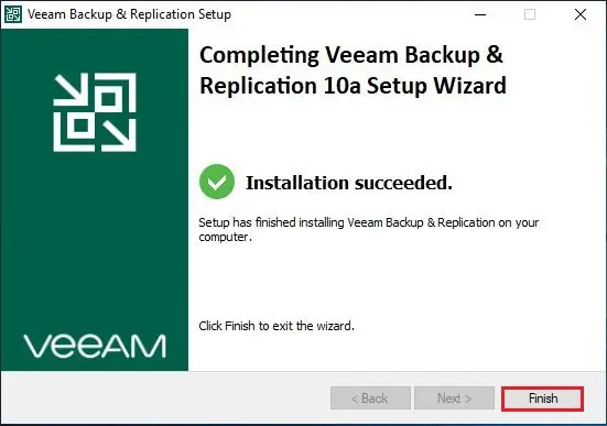 completing veeam backup