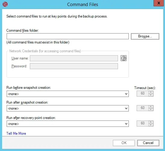 define backup command files