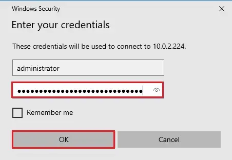 enter your credentials