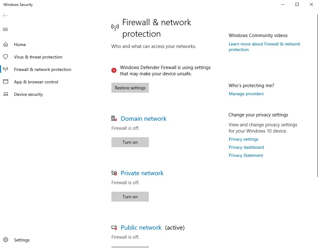 firewall network protection