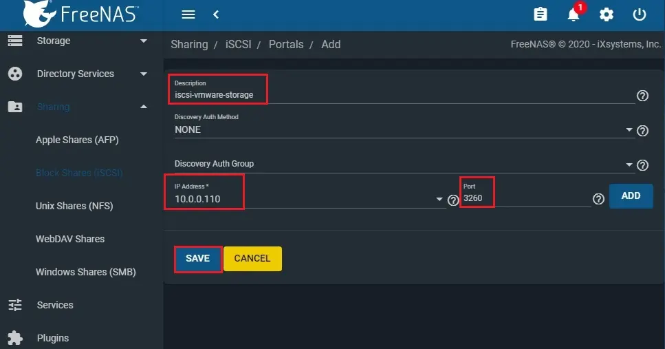 freenas iscsi add portals