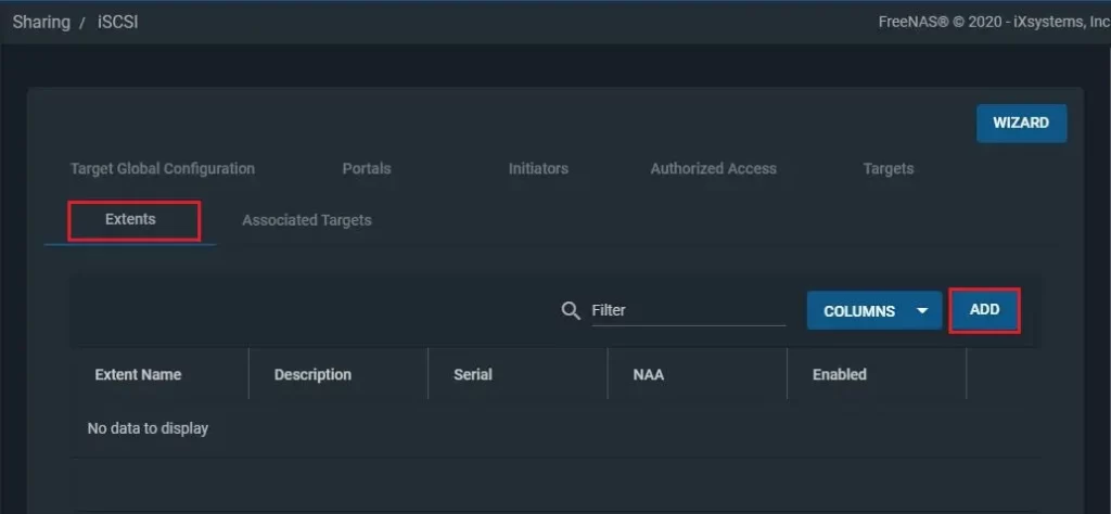 freenas sharing iscsi