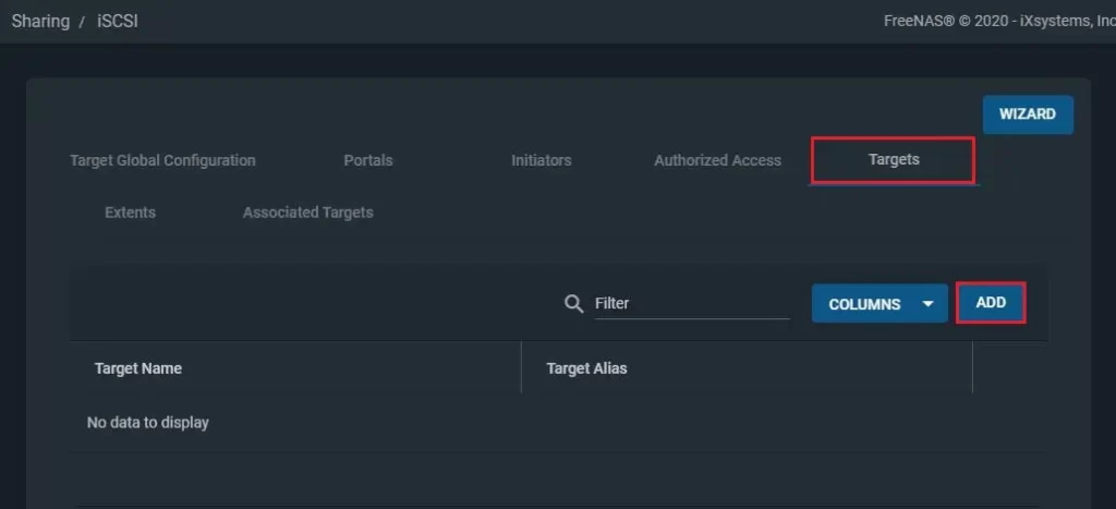 freenas sharing iscsi