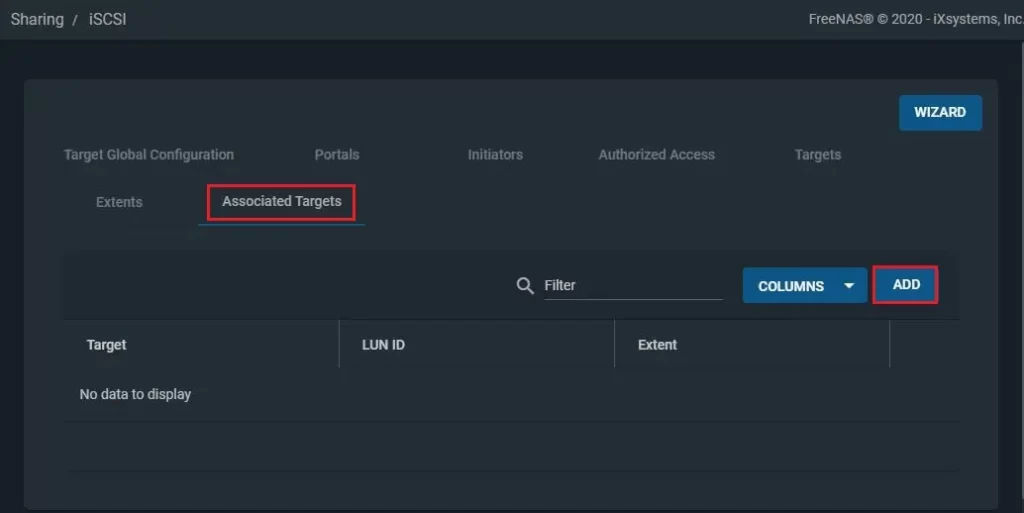 freenas sharing iscsi