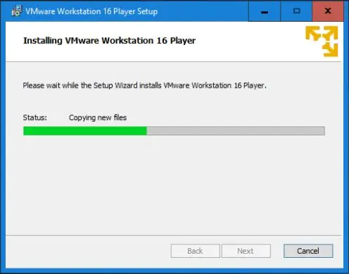 installing vmware 16 player