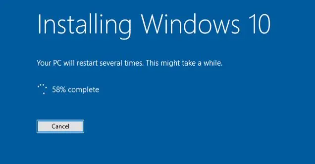 installing windows 10