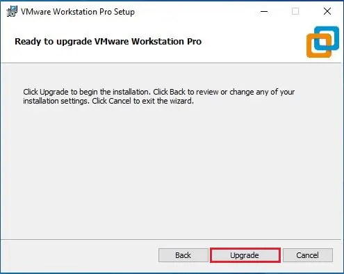 ready to upgrade vmware workstation