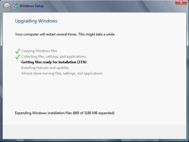 upgrading windows server 2008