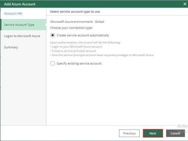 veeam backup to azure step by step