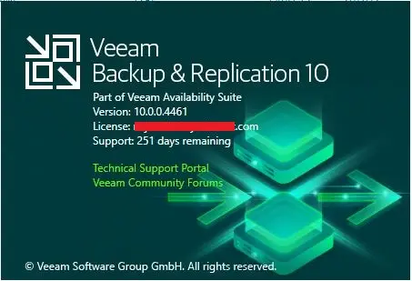 veeam help about