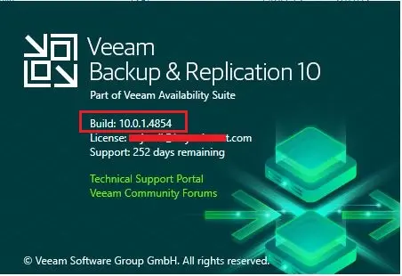 veeam help about