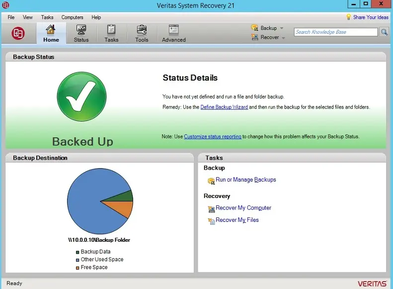 veritas recovery console