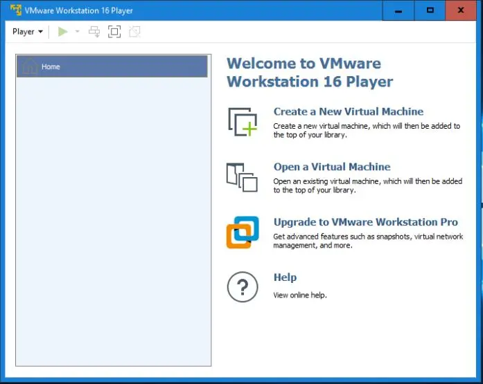 vmware workstation 16 player