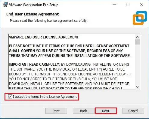 vmware workstation license agreement