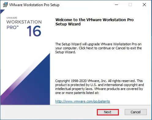 how to upgrade vmware workstation pro 15 to 16